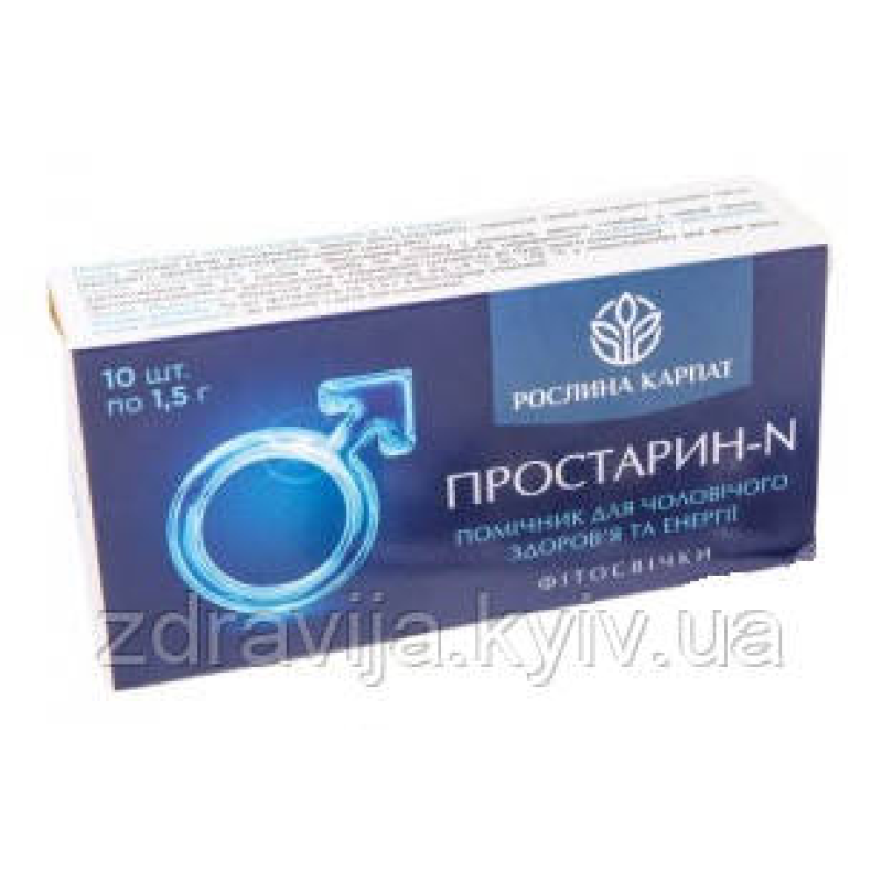 Простарин -N  фітосвічки при захворюваннях простати